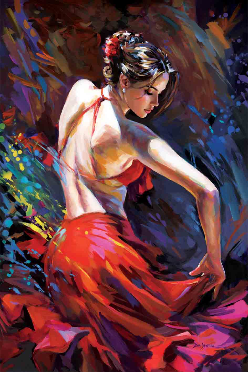 flamenco dancer in red dress Flamenco Dance Dress Olas. Davedans