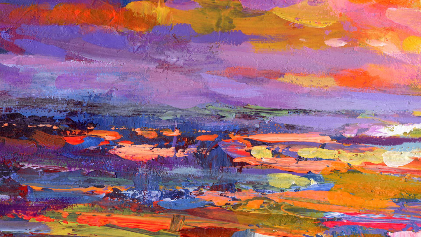 Sunset beach with tropical palm trees in Waikiki Hawaii