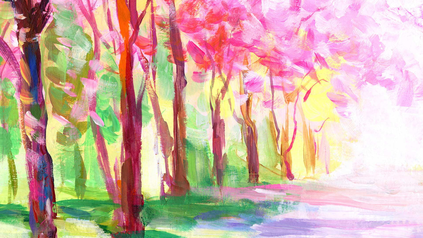 Cherry blossom trees