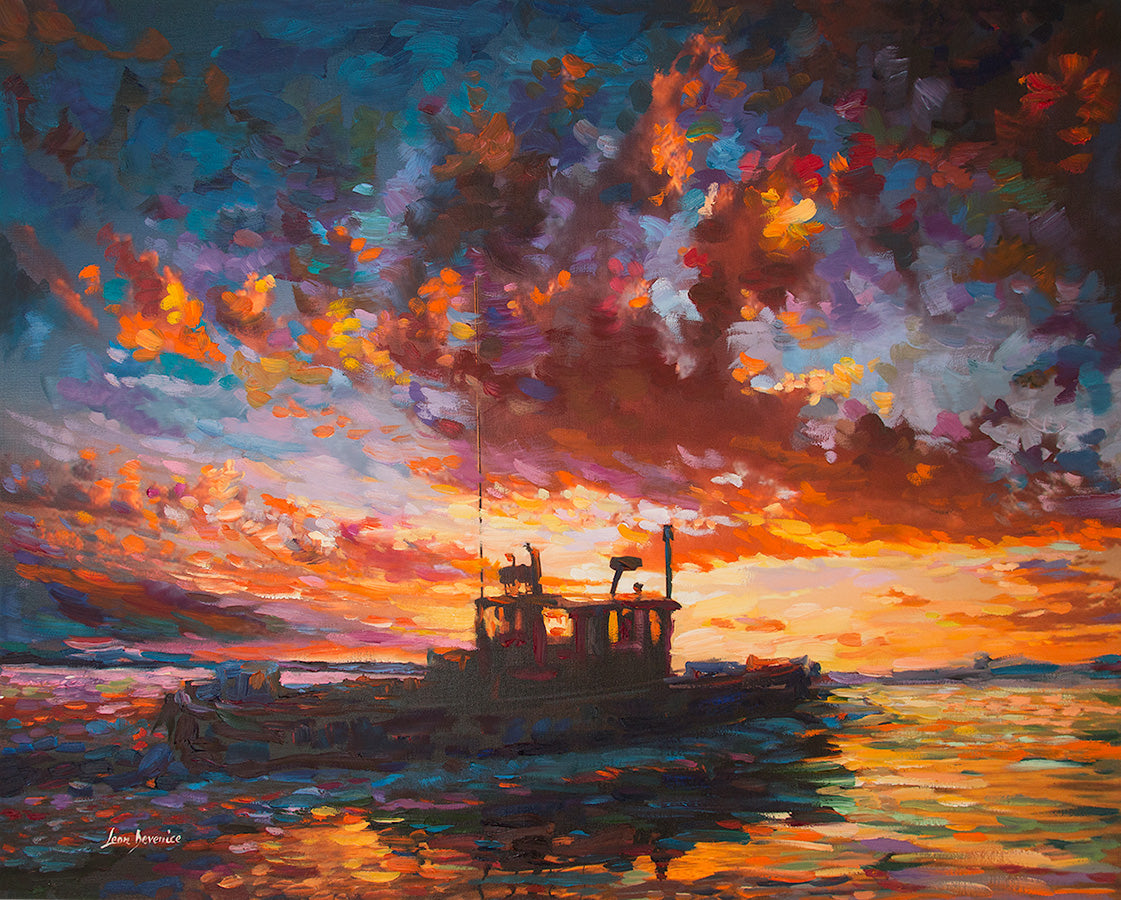 The Fishing Boat at Sunset