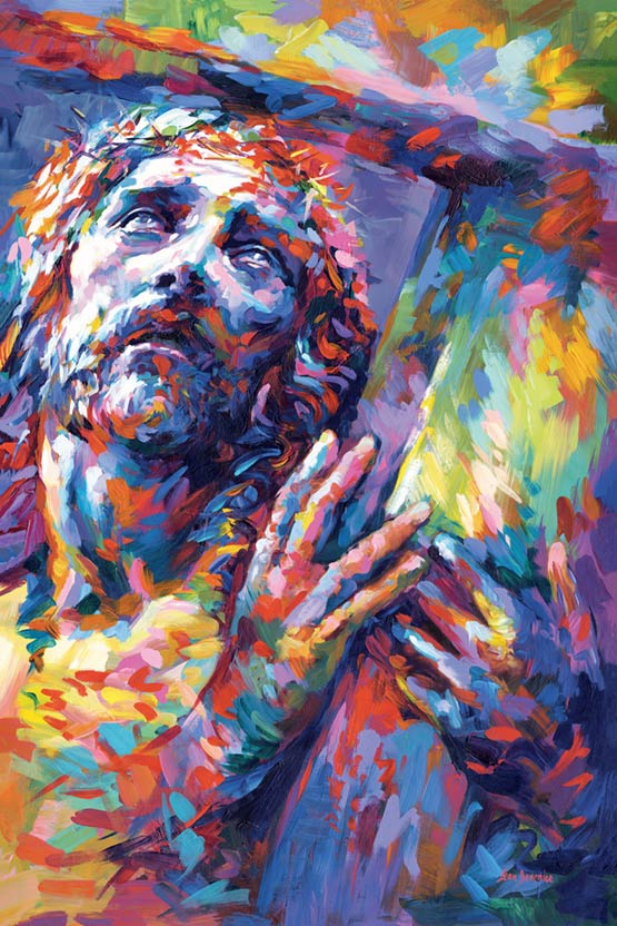 jesus on the cross modern painting