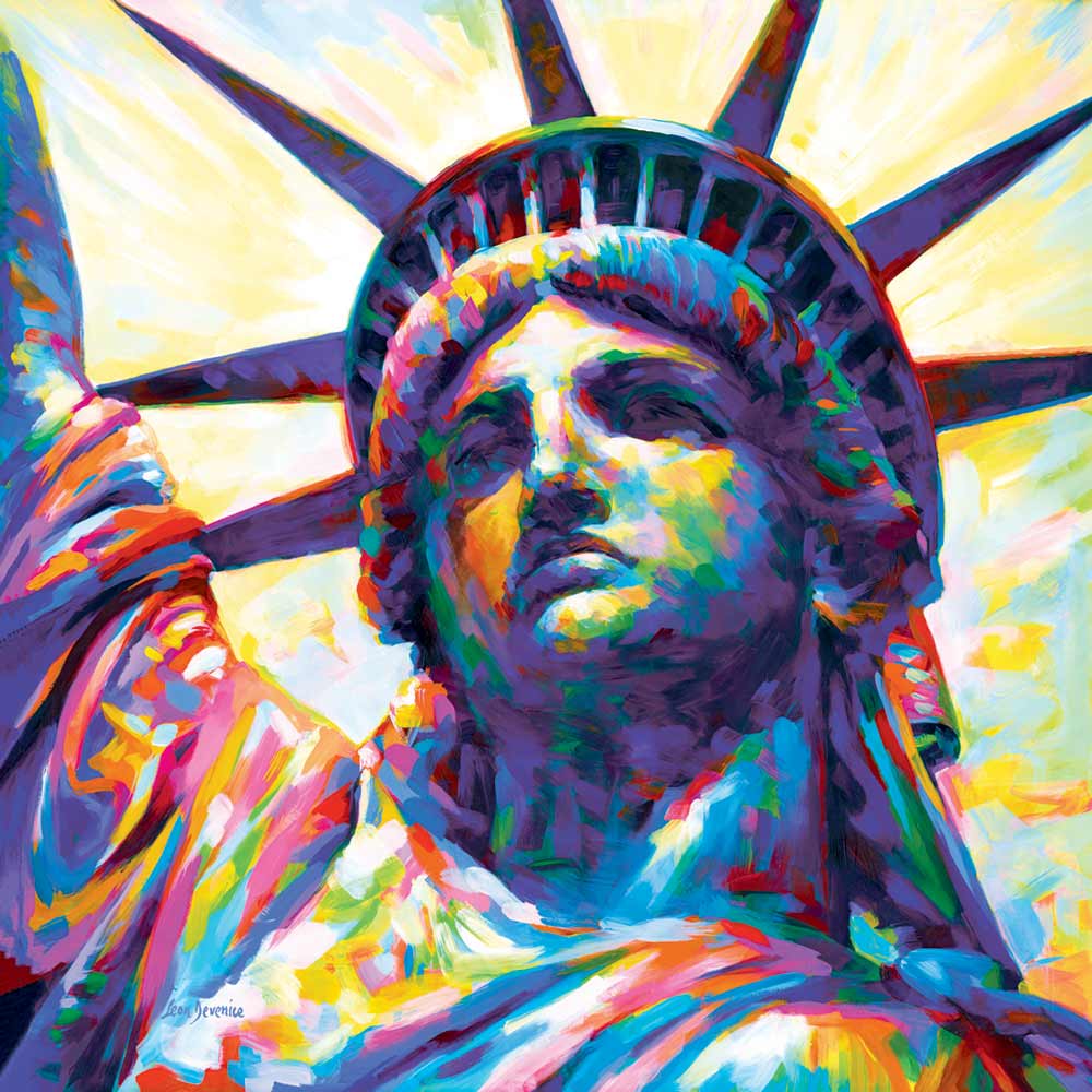 Lady liberty painting