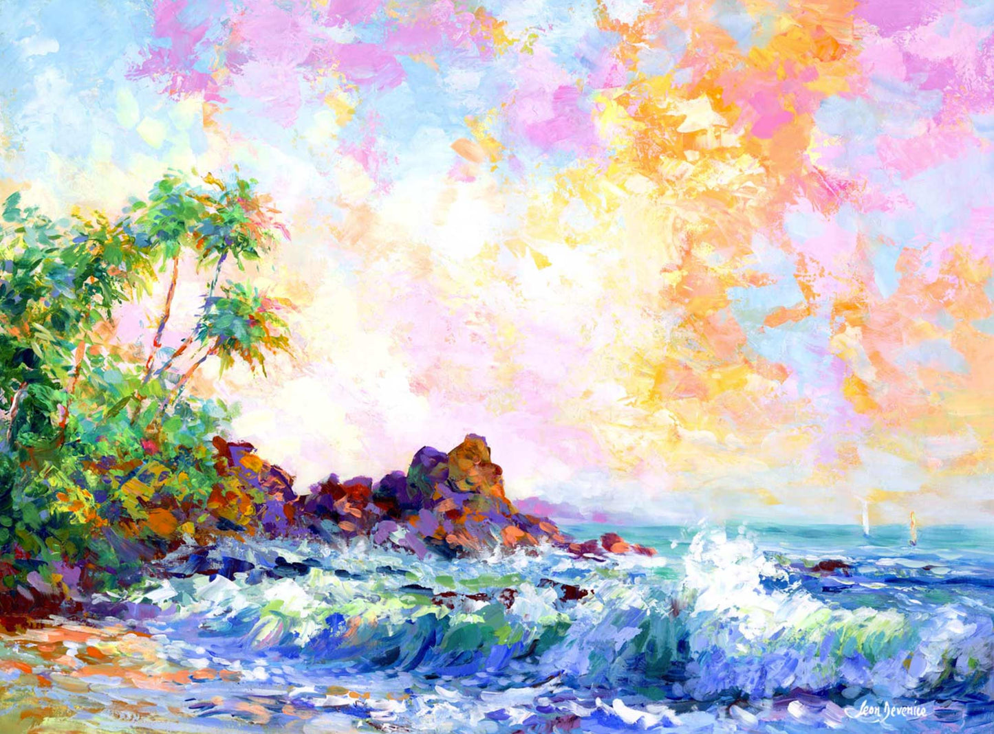 Tropical painting, beach painting