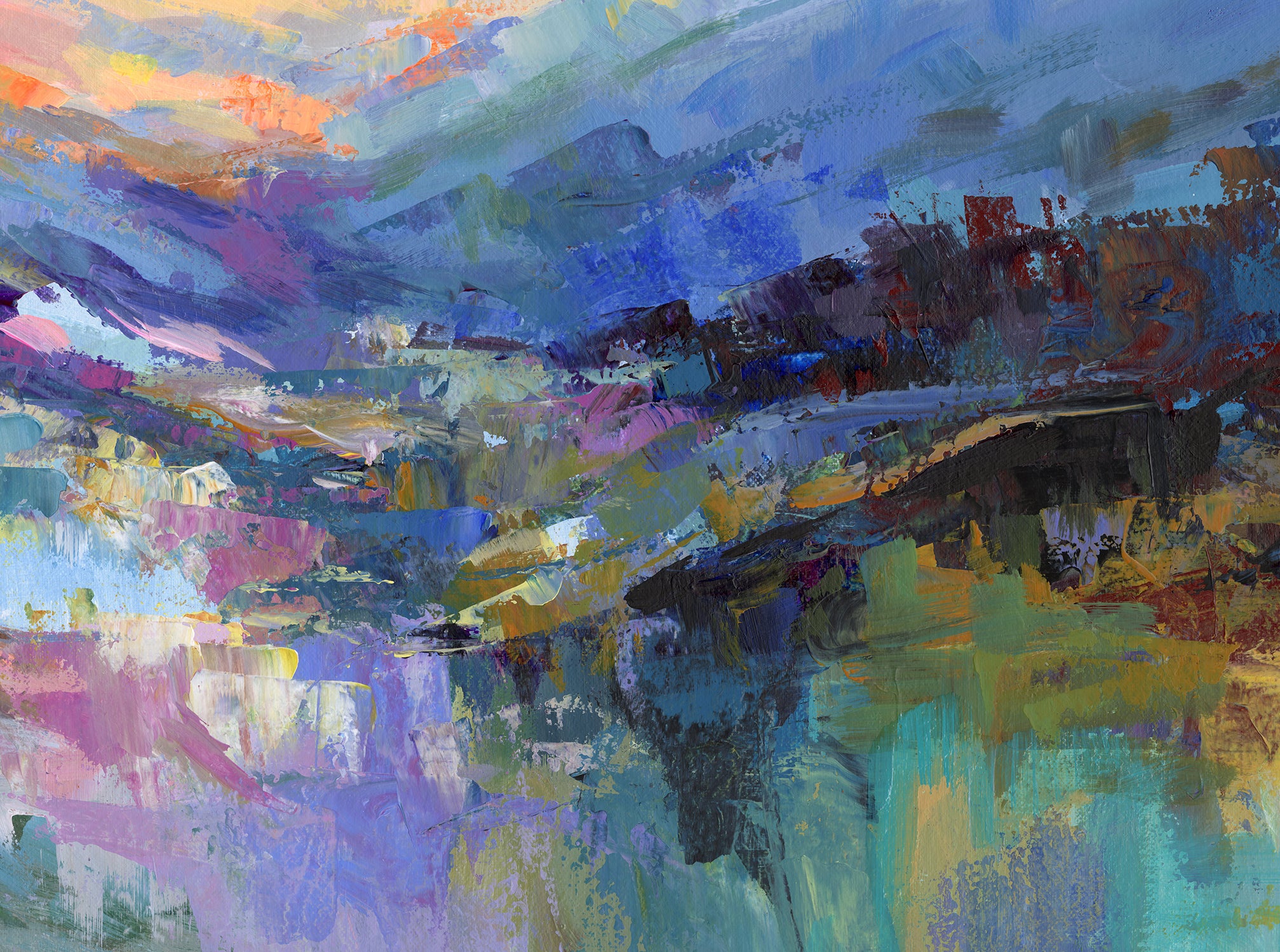 Mountains in a Serene Valley – Leon Devenice