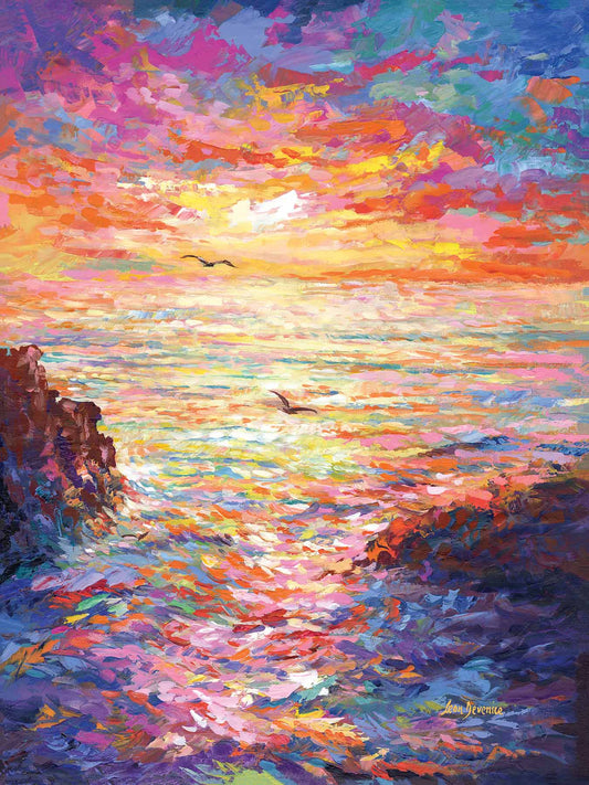 ocean sunset painting
