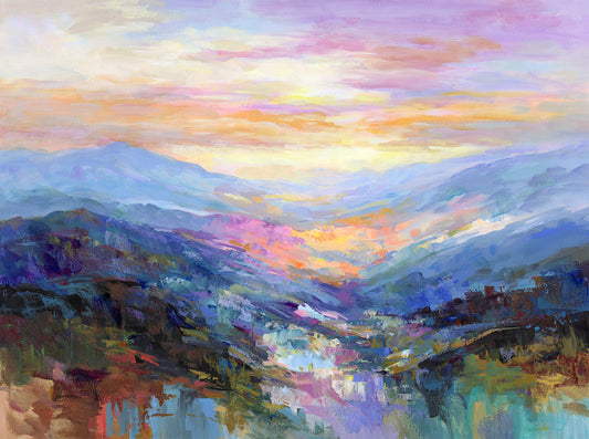 mountain painting , landscape painting 