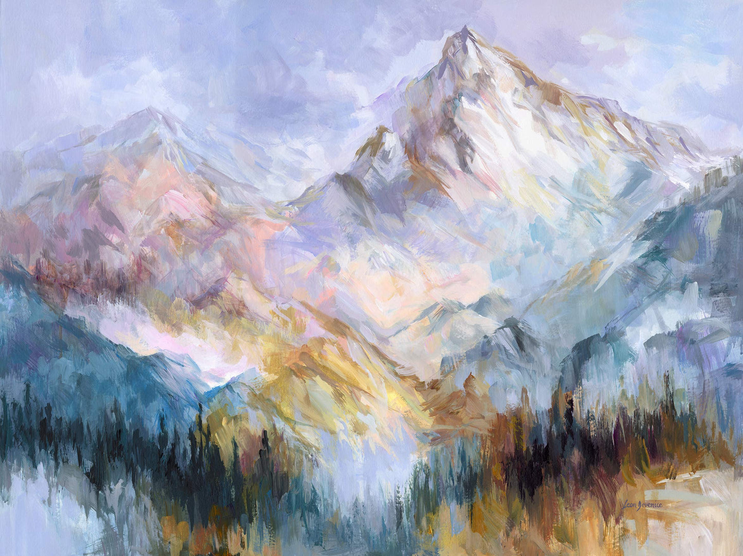 mountain landscape painting 