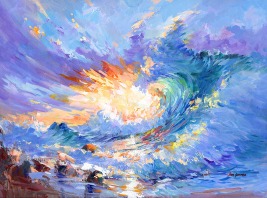 ocean painting, wave painting