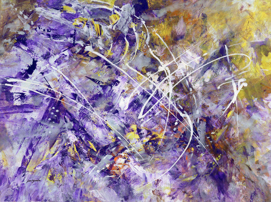 purple abstract painting 