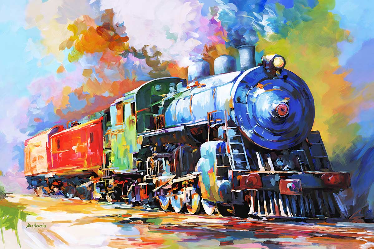 locomotive painting , train painting