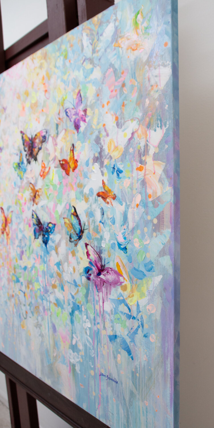 Abstract butterfly painting