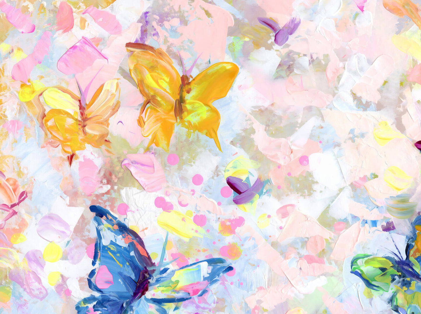 Abstract butterfly painting