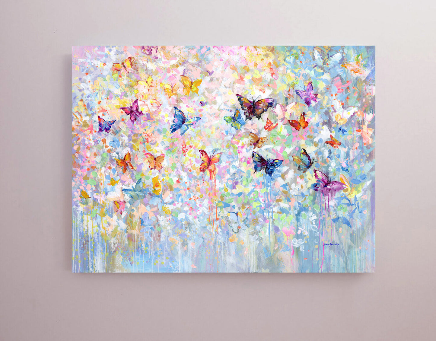Abstract butterfly painting