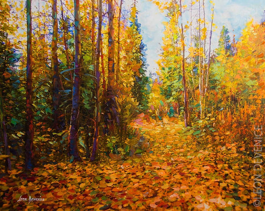 Romance of the Forest — oil painting on canvas by Leon Devenice