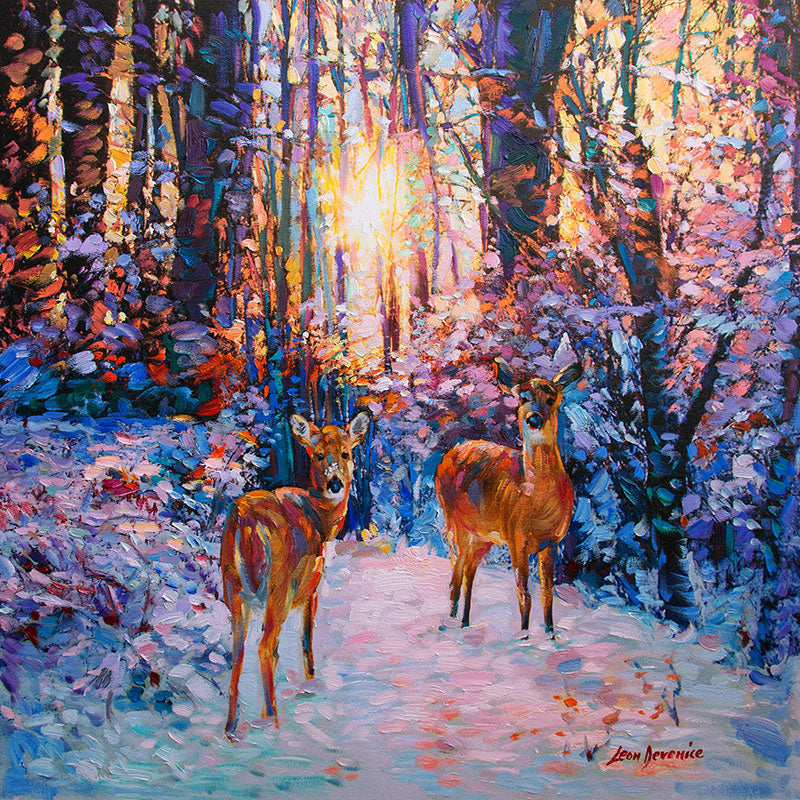 Deer painting, deer art 