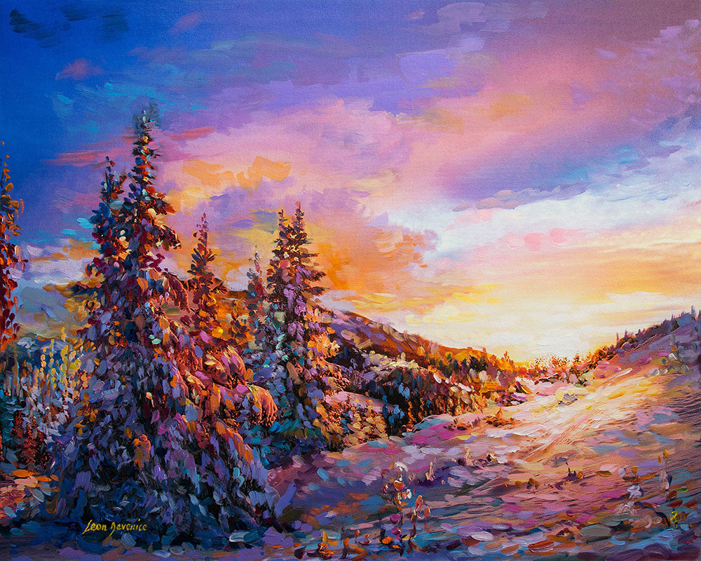 winter painting , winter art 