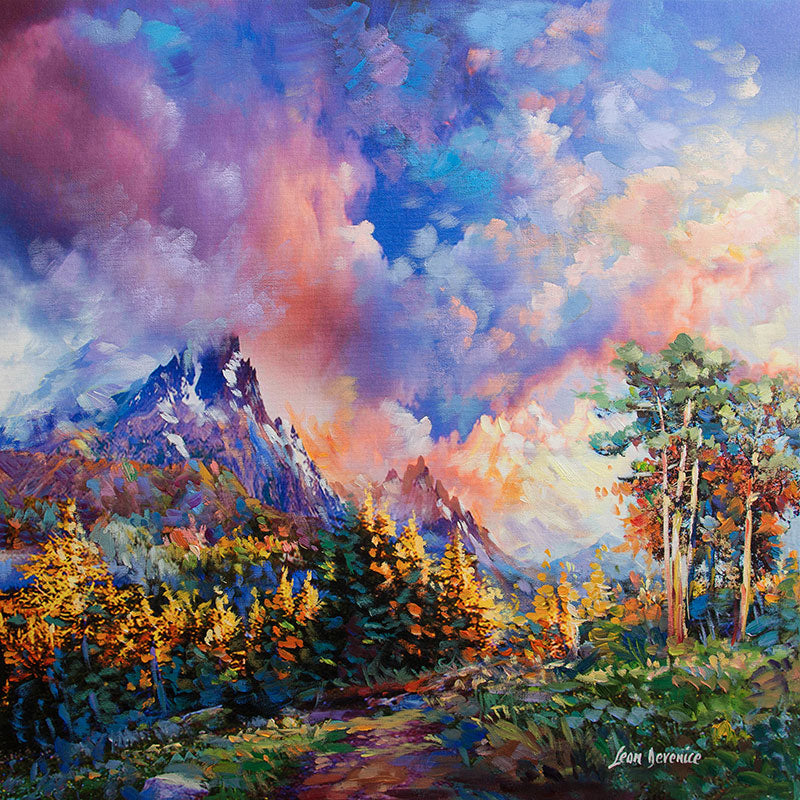 Mountain painting ,mountain art 