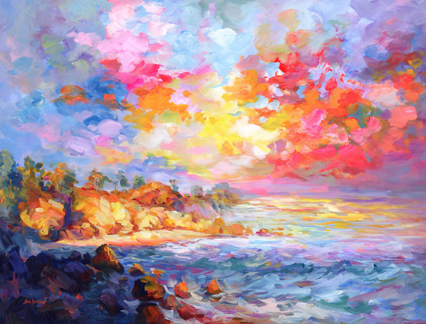 Impressionist sea painting