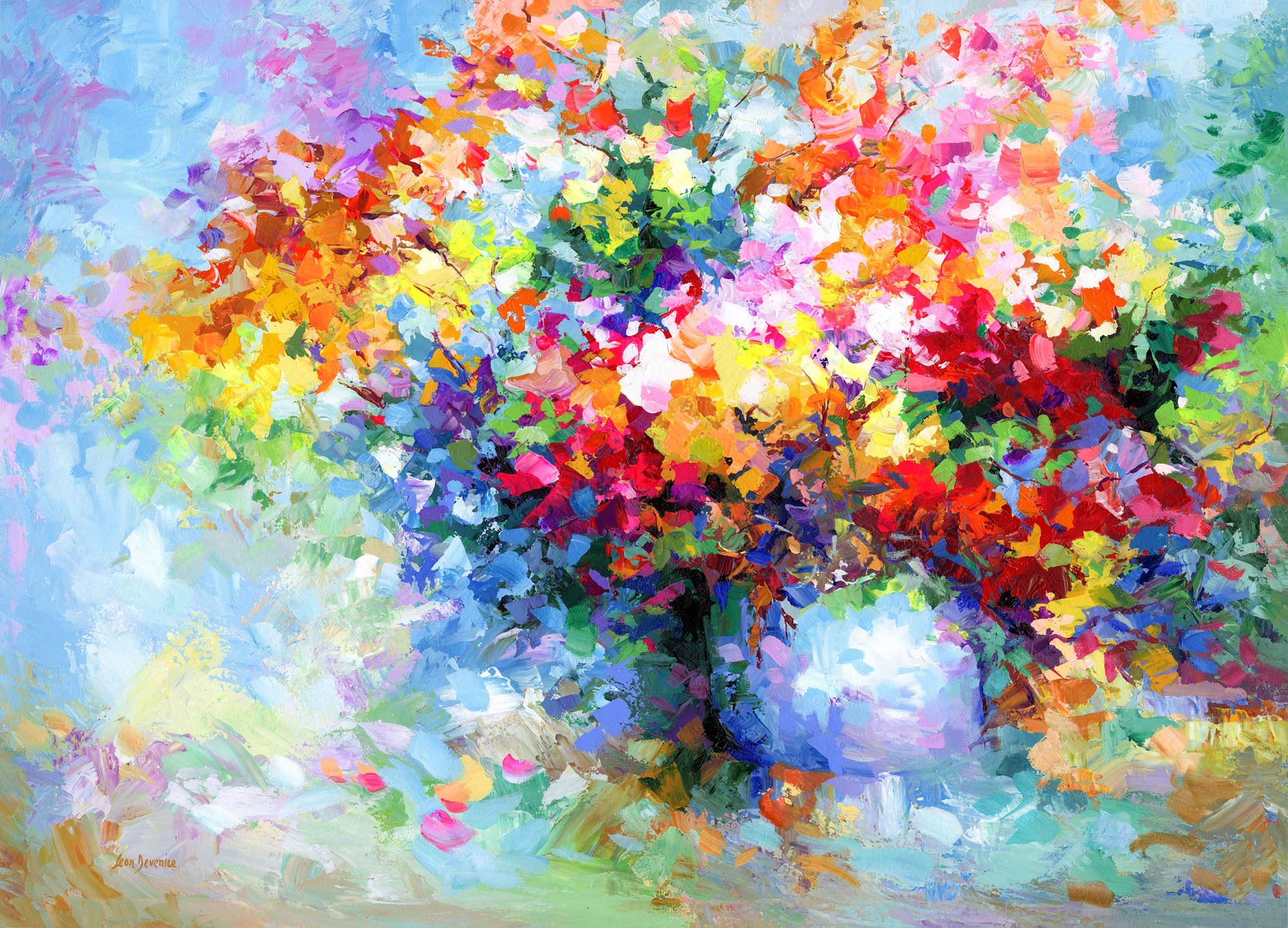 colorful flowers painting