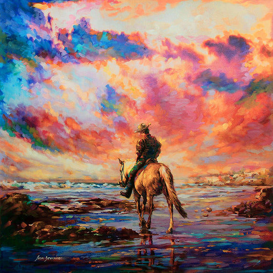 horse rider painting 