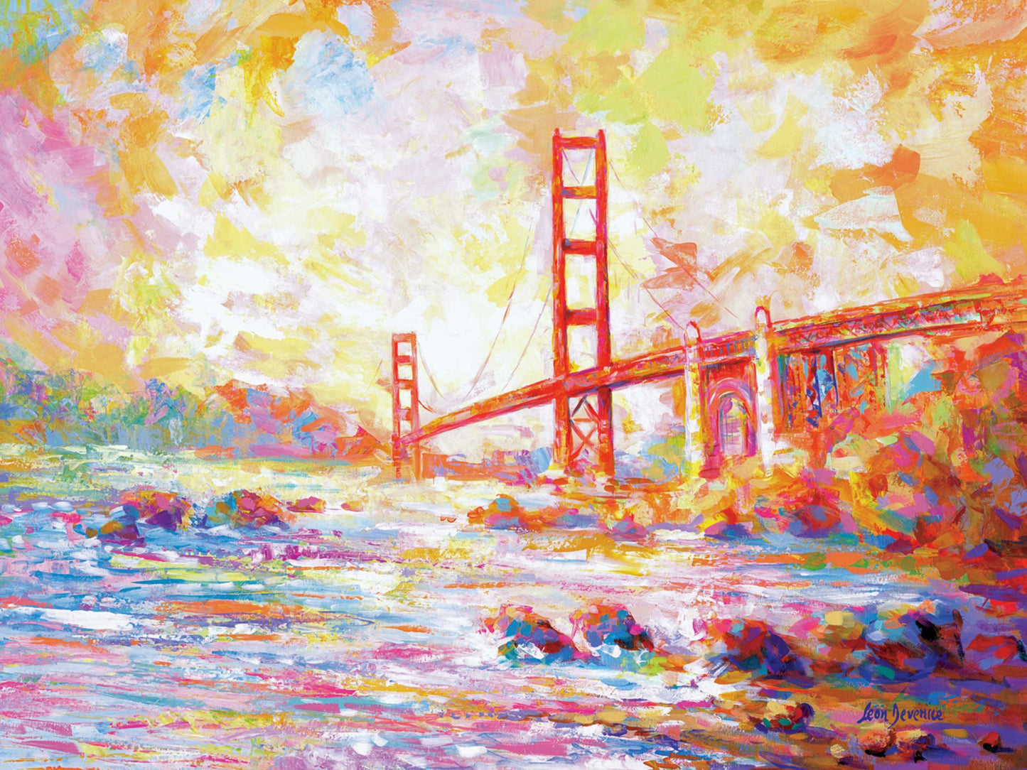 Golden Gate Bridge, Marshall beach painting