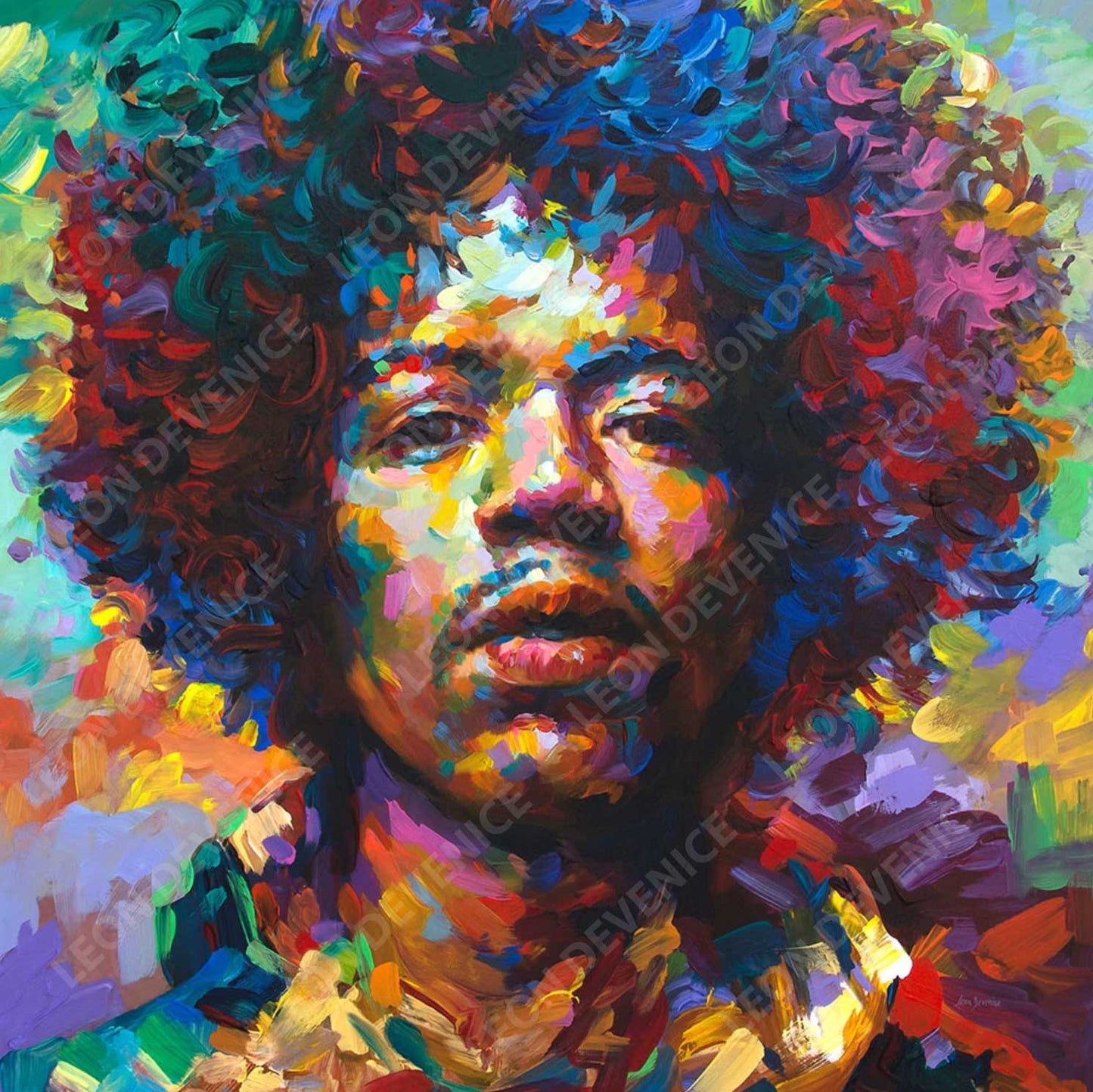 Jimi Hendrix portrait painting 
