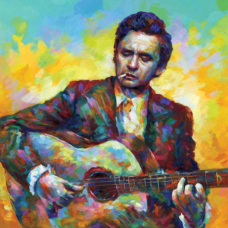 Johnny Cash painting
