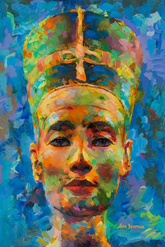 Nefertiti painting, egyptian art 