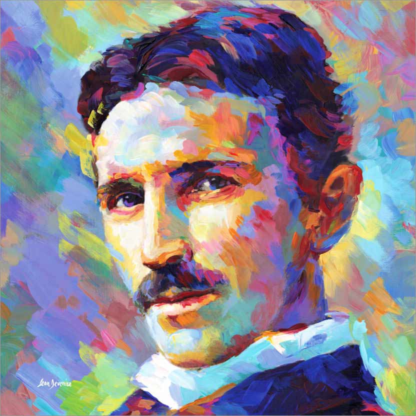Nikola Tesla painting 