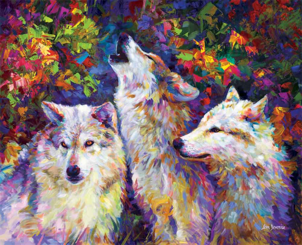 wolves painting 
