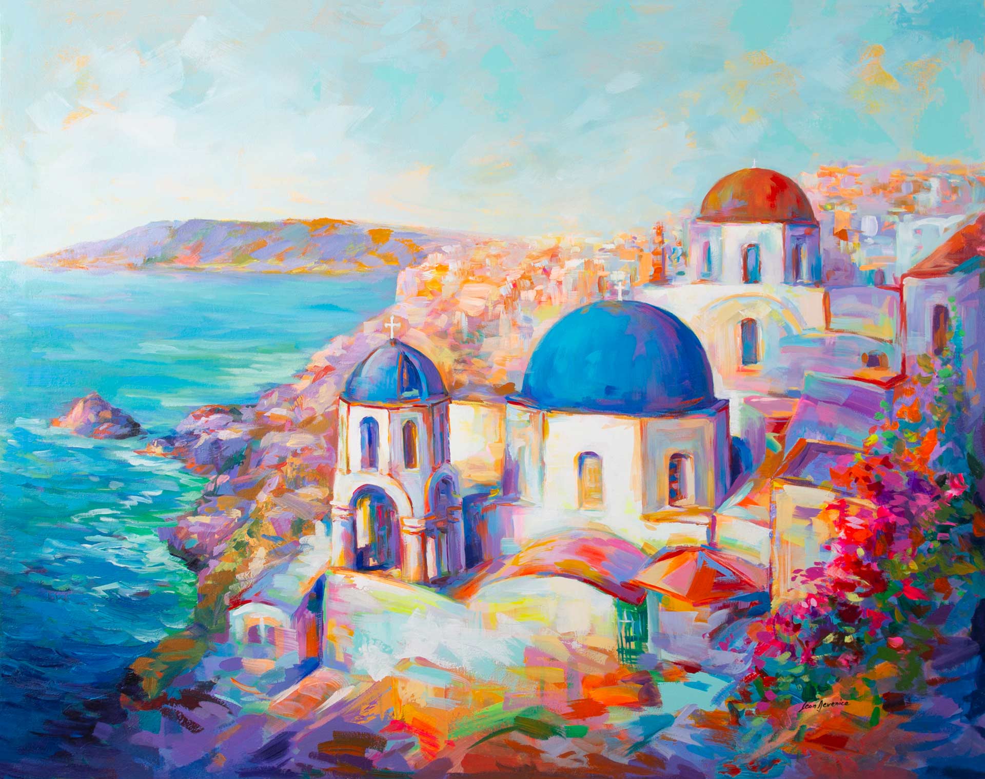 Santorini Painting
