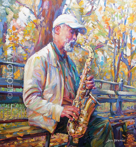 Saxophonist in Central Park, NY
