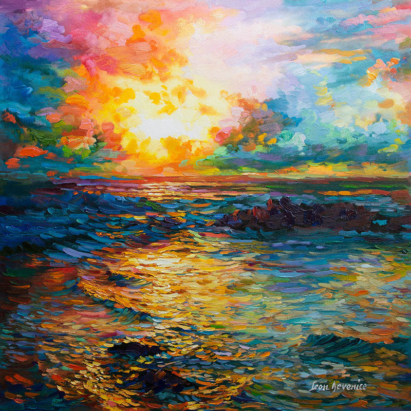 Sunrise painting , sunrise art 