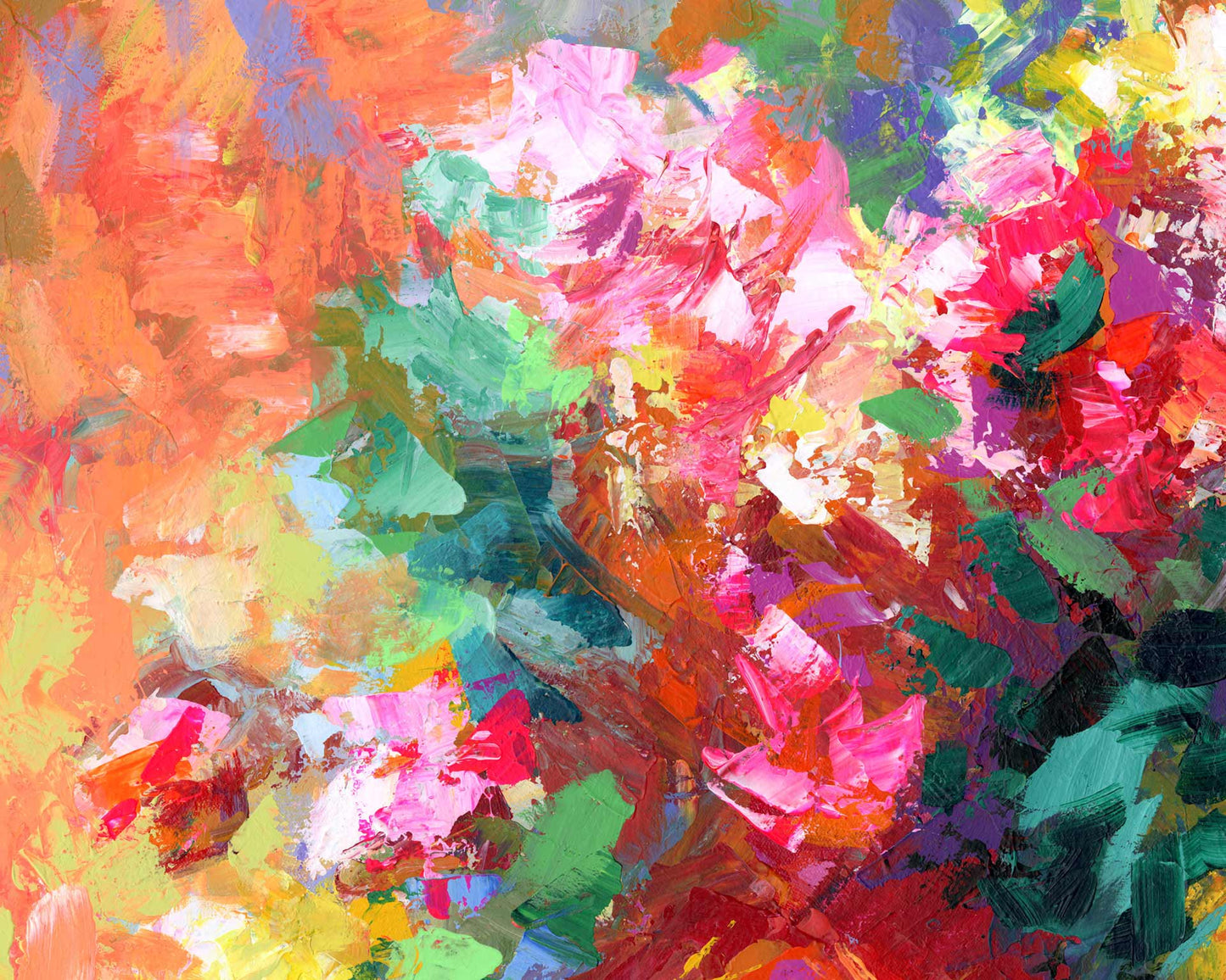 Abstract roses painting
