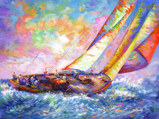 Yacht painting, sailboat painting